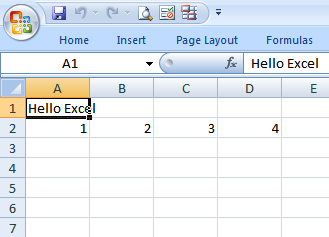 For loop results in excel